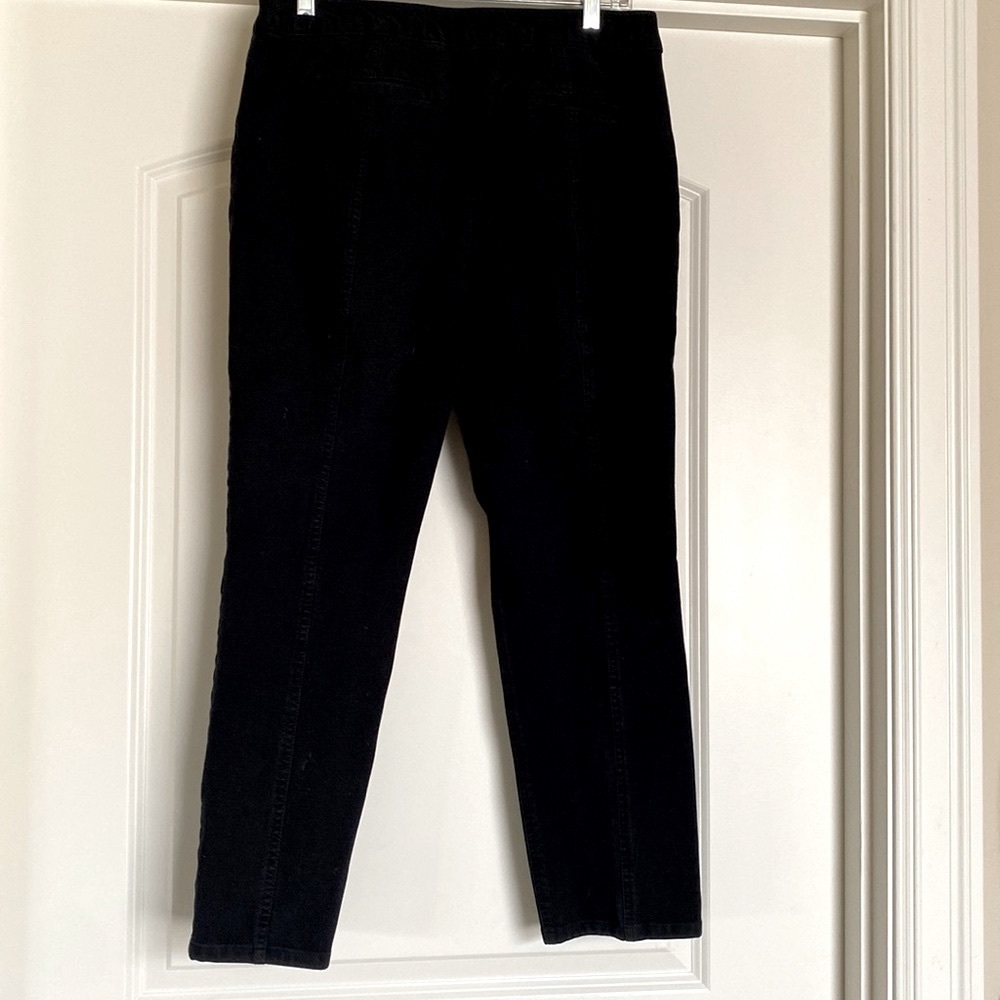 Chico’s So Slimming women’s black cotton rayon spandex pants career office SZ 1 - Picture 2 of 9